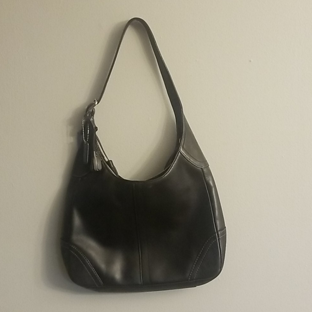 Coach Purse Shouder Bag Black Leather